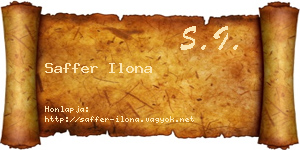 Saffer Ilona névjegykártya