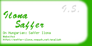 ilona saffer business card